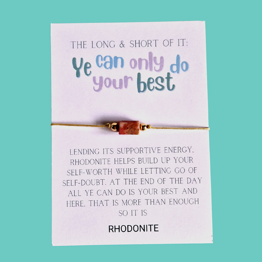 RHODONITE ADJUSTABLE BRACELET (SELF-WORTH)