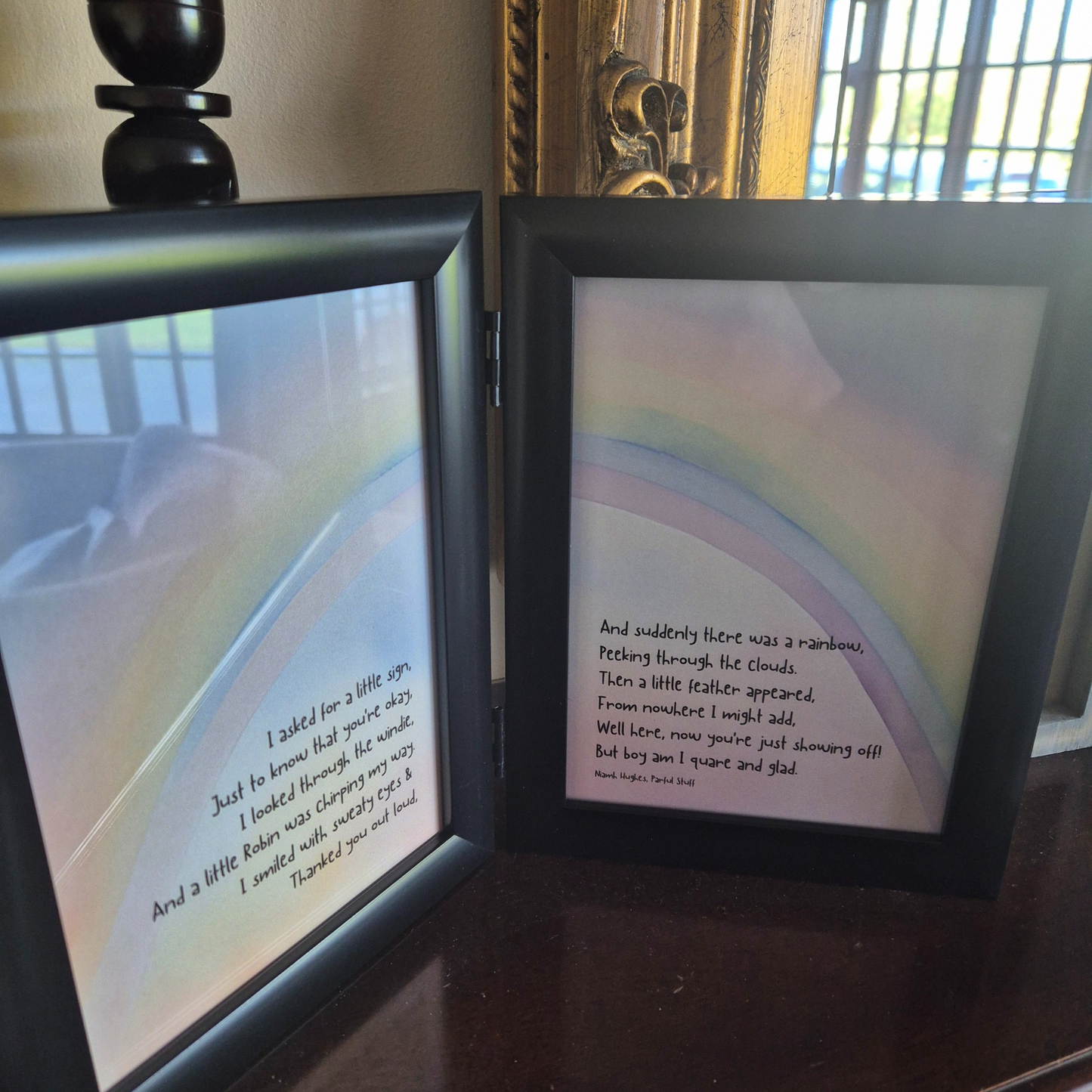 I ASKED FOR A SIGN DOUBLE FRAMED PRINT