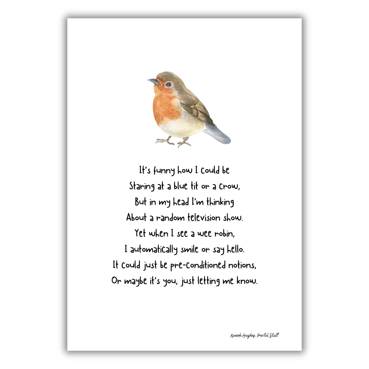 JUST LETTING ME KNOW POEM PRINT