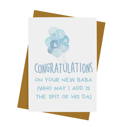 SPIT OF.... NEW BABY CARD