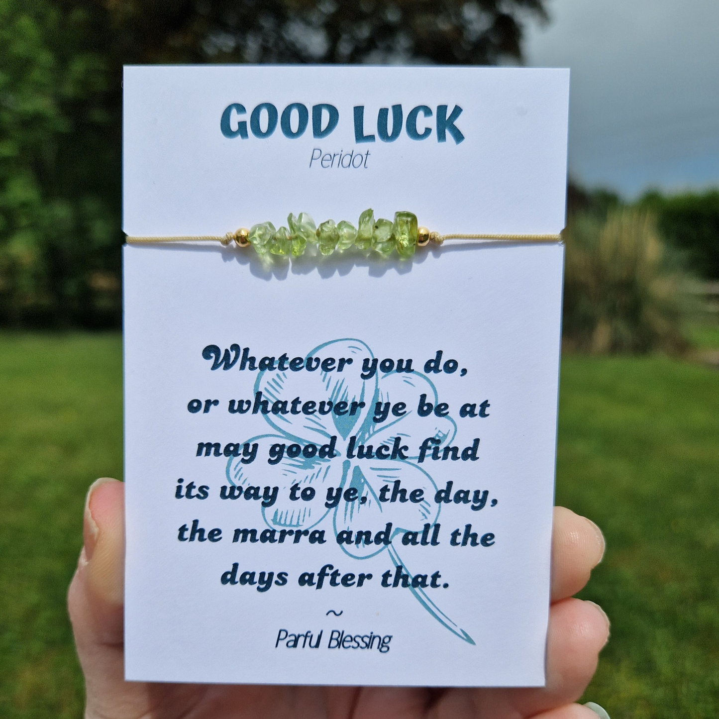 PERIDOT ADJUSTABLE BRACELET (GOOD LUCK)