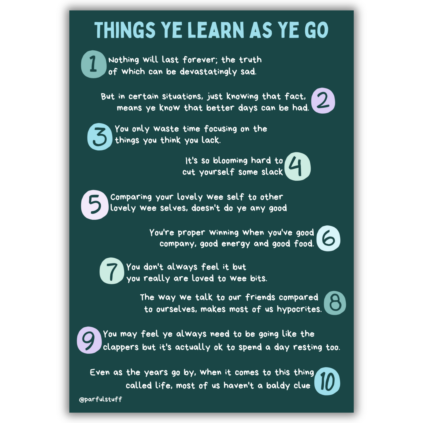 THINGS YE LEARN AS YE GO PRINT