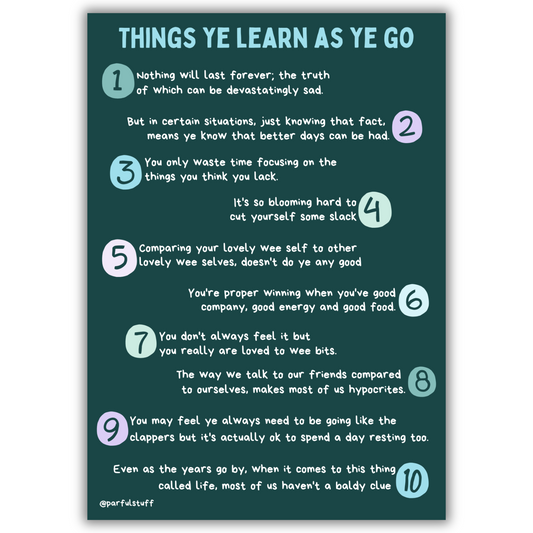 THINGS YE LEARN AS YE GO PRINT