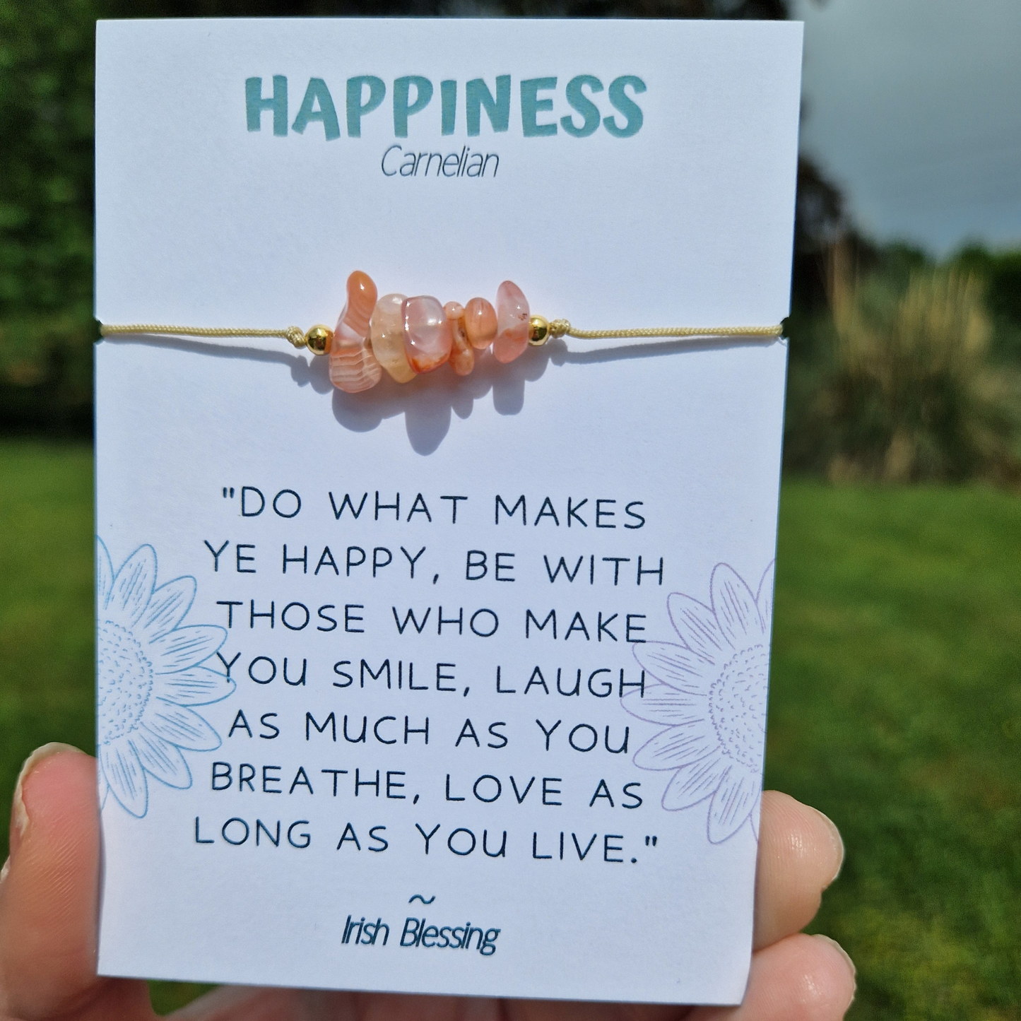 CARNELIAN ADJUSTABLE BRACELET (HAPPINESS)