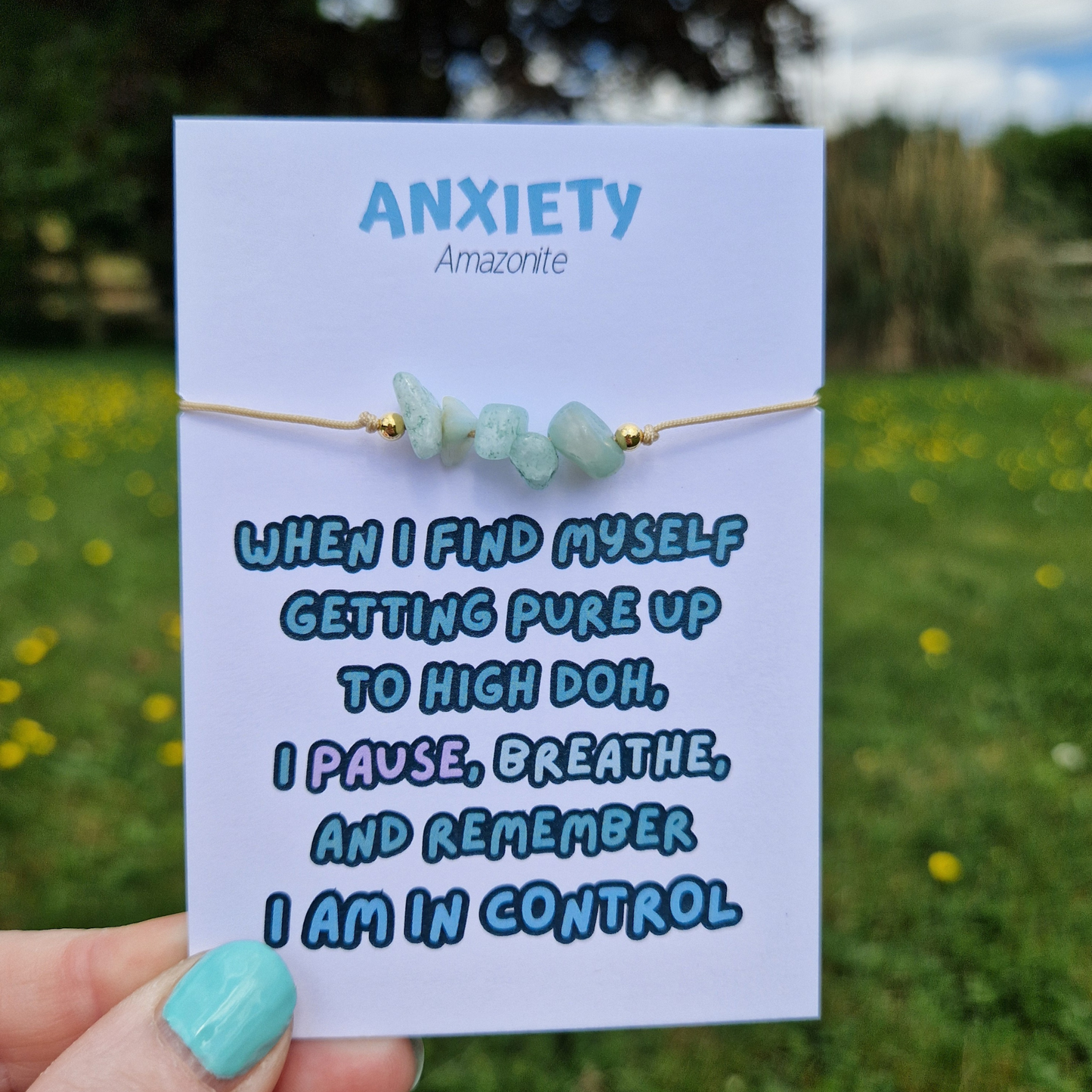 AMAZONITE ADJUSTABLE BRACELET (ANXIETY)