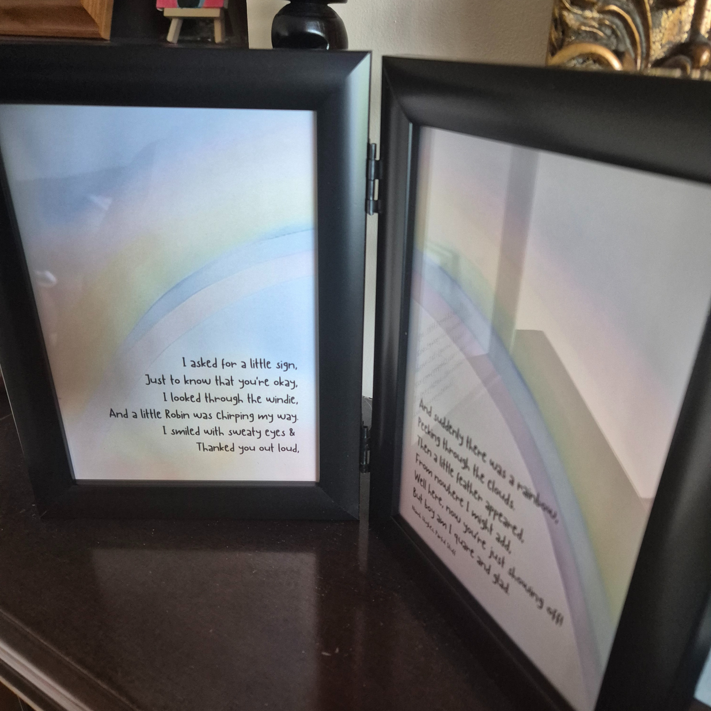 I ASKED FOR A SIGN DOUBLE FRAMED PRINT