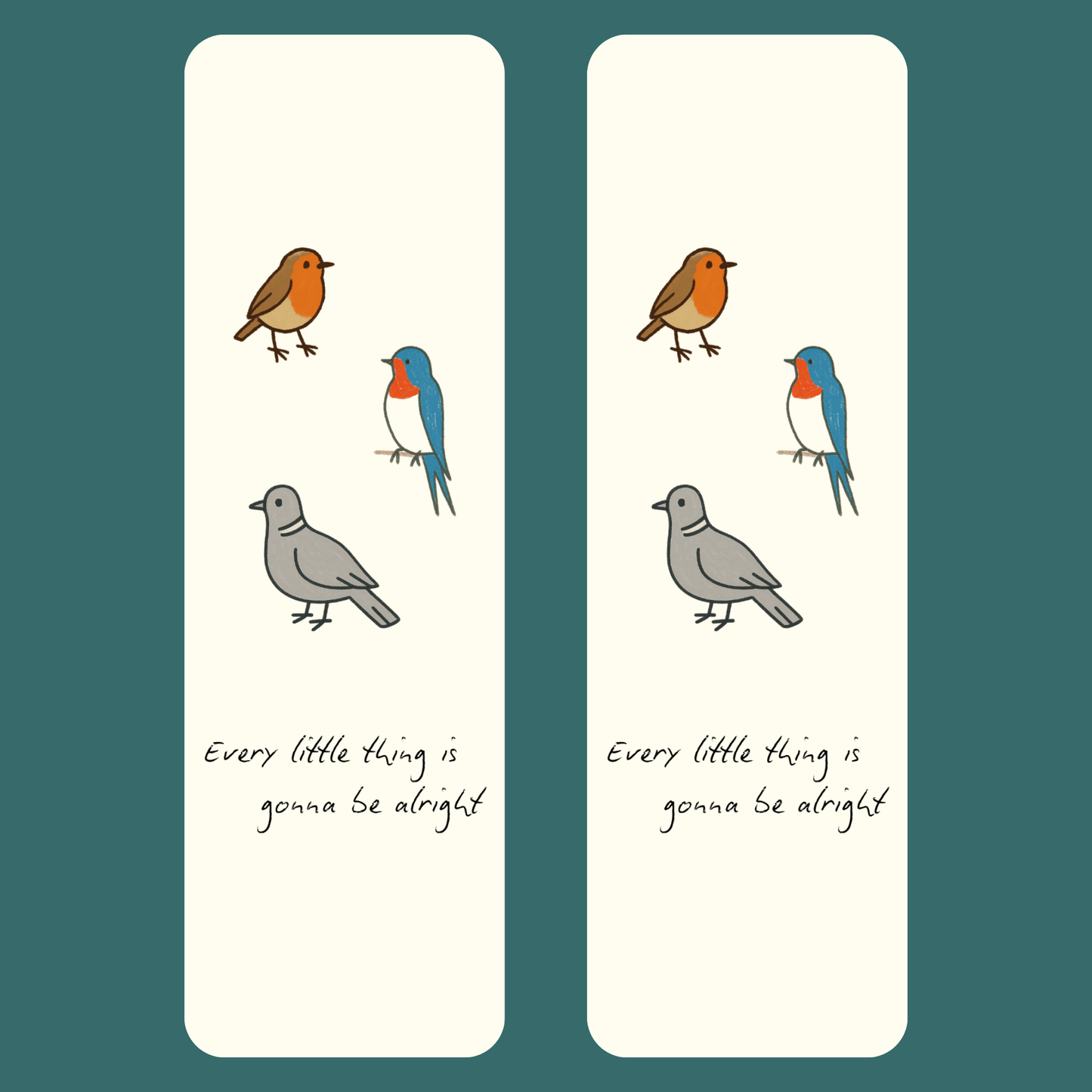 3 LITTLE BIRDS BOOKMARK