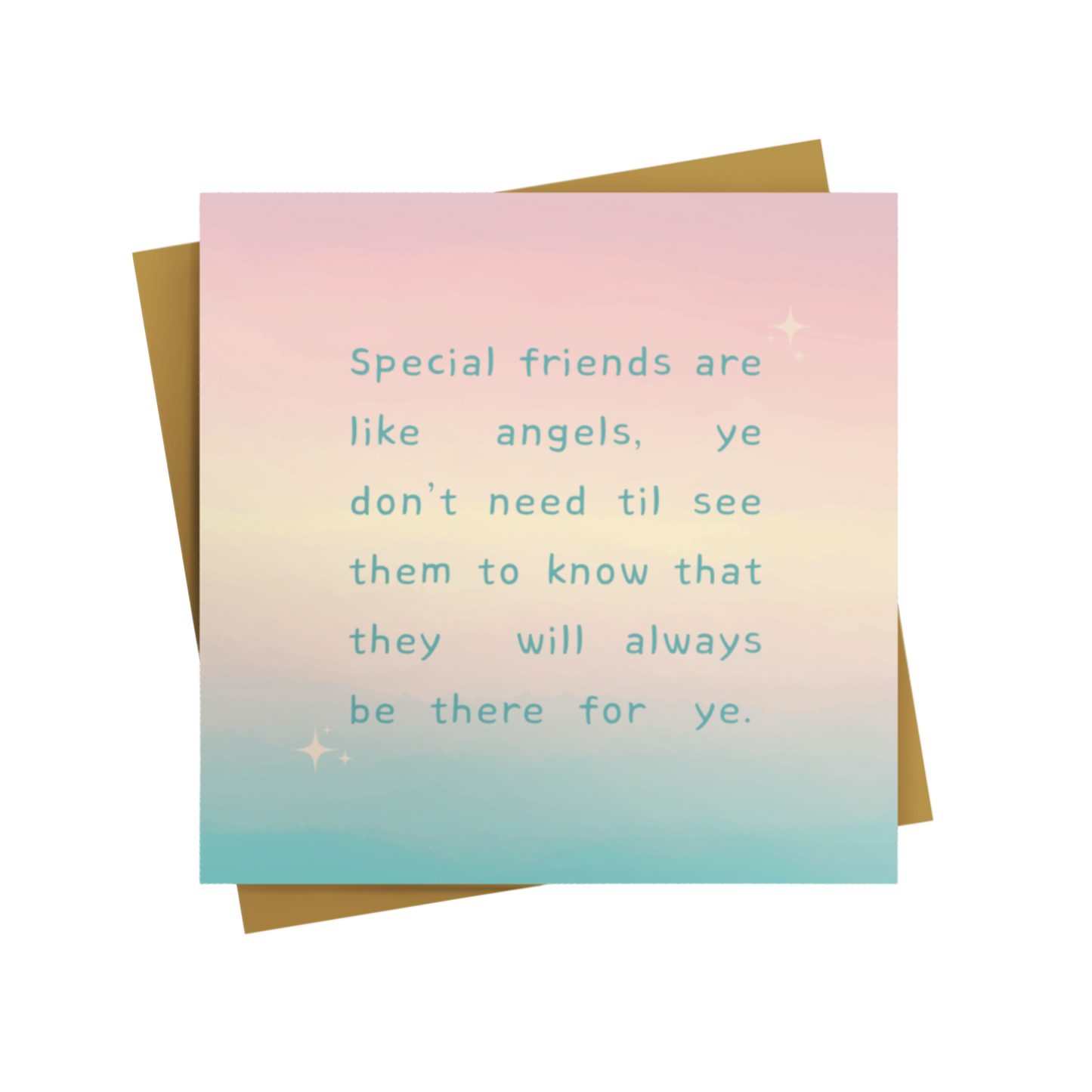 FRIENDS ARE LIKE ANGELS CARD