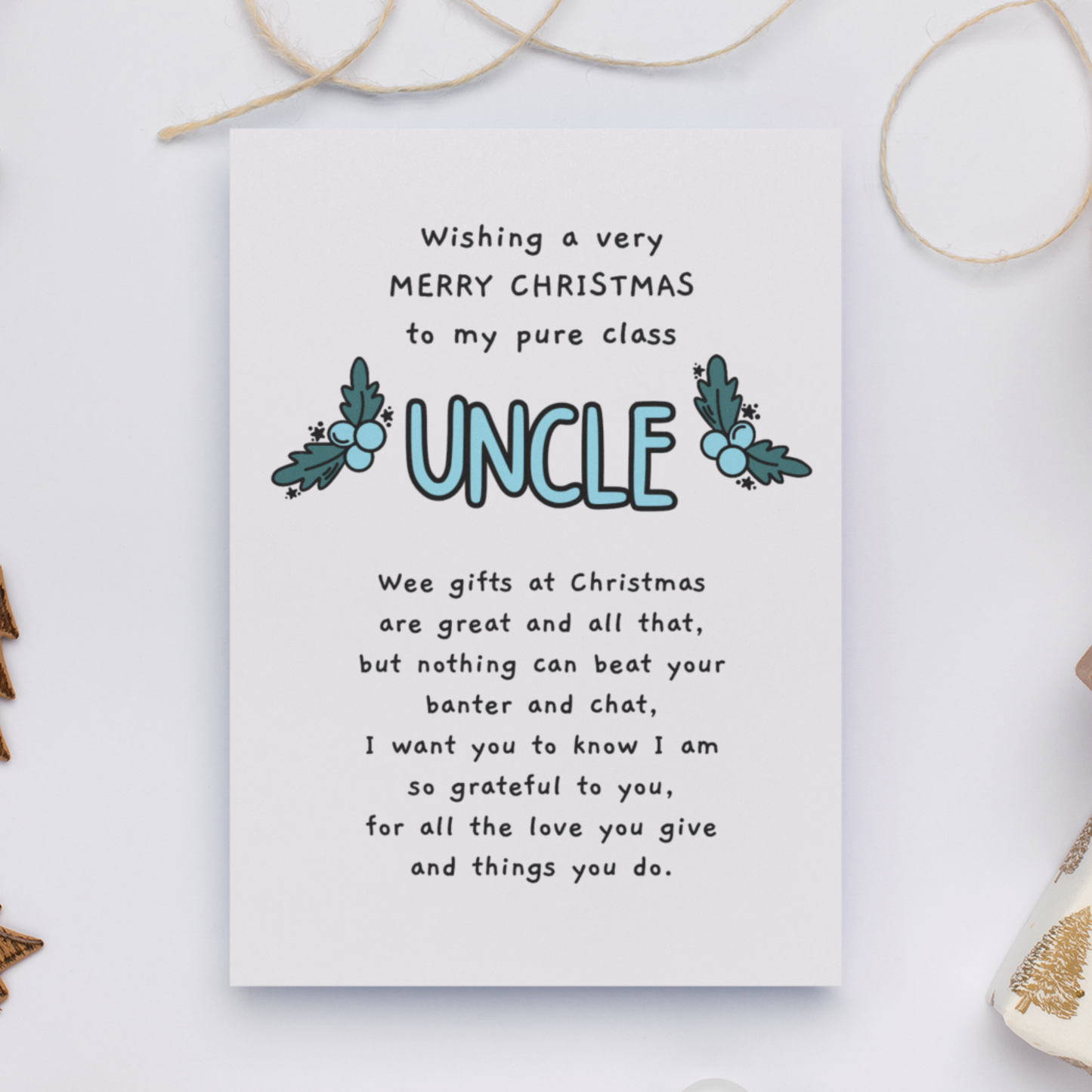 MERRY CHRISTMAS UNCLE