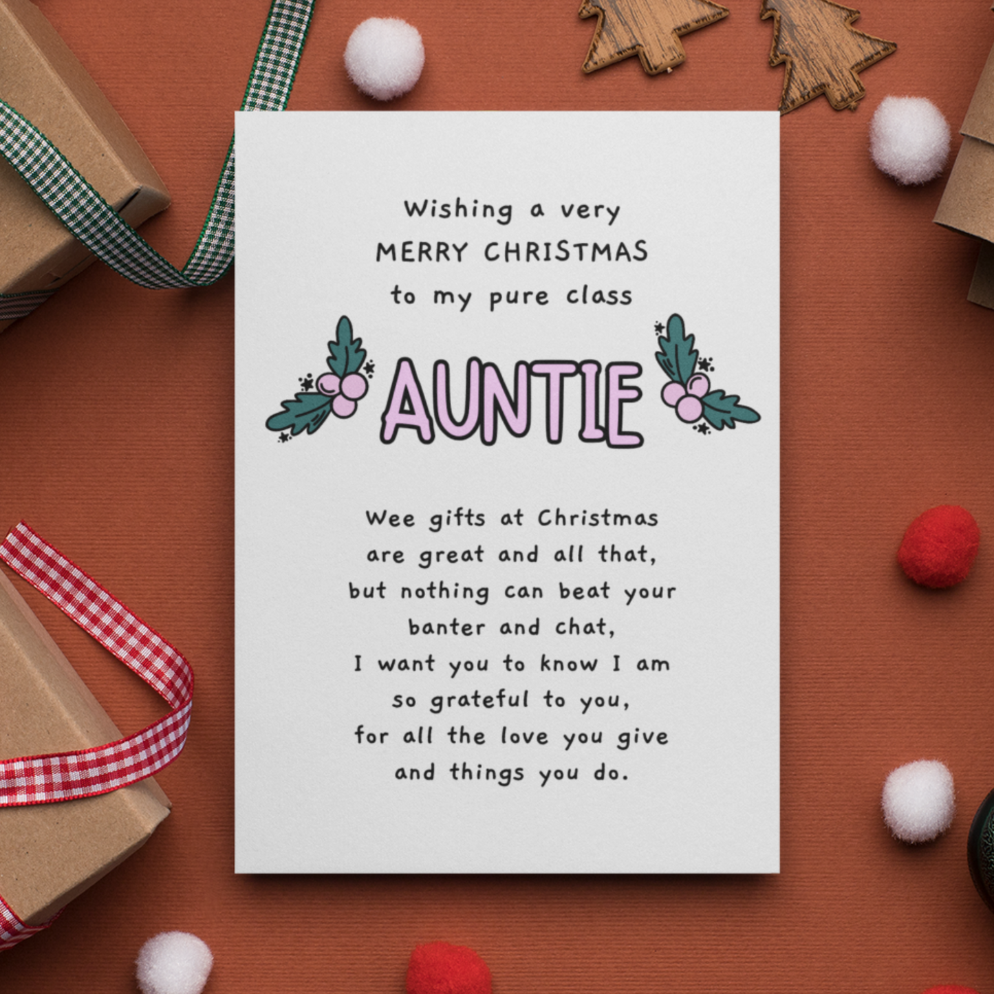 MERRY CHRISTMAS AUNTIE