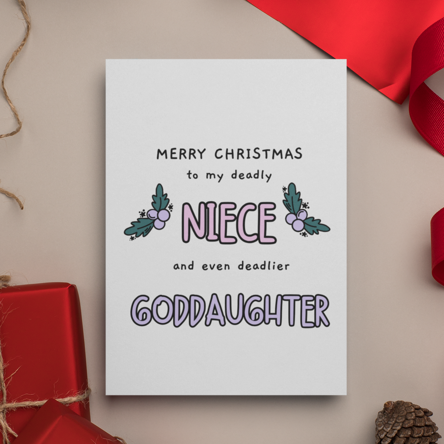 MERRY CHRISTMAS NIECE/ GODDAUGHTER