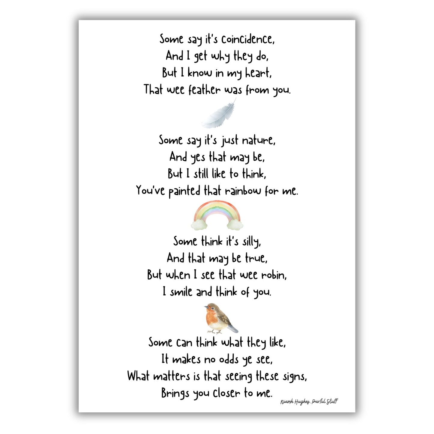 SIGNS BRING YOU CLOSER TO ME POEM PRINT