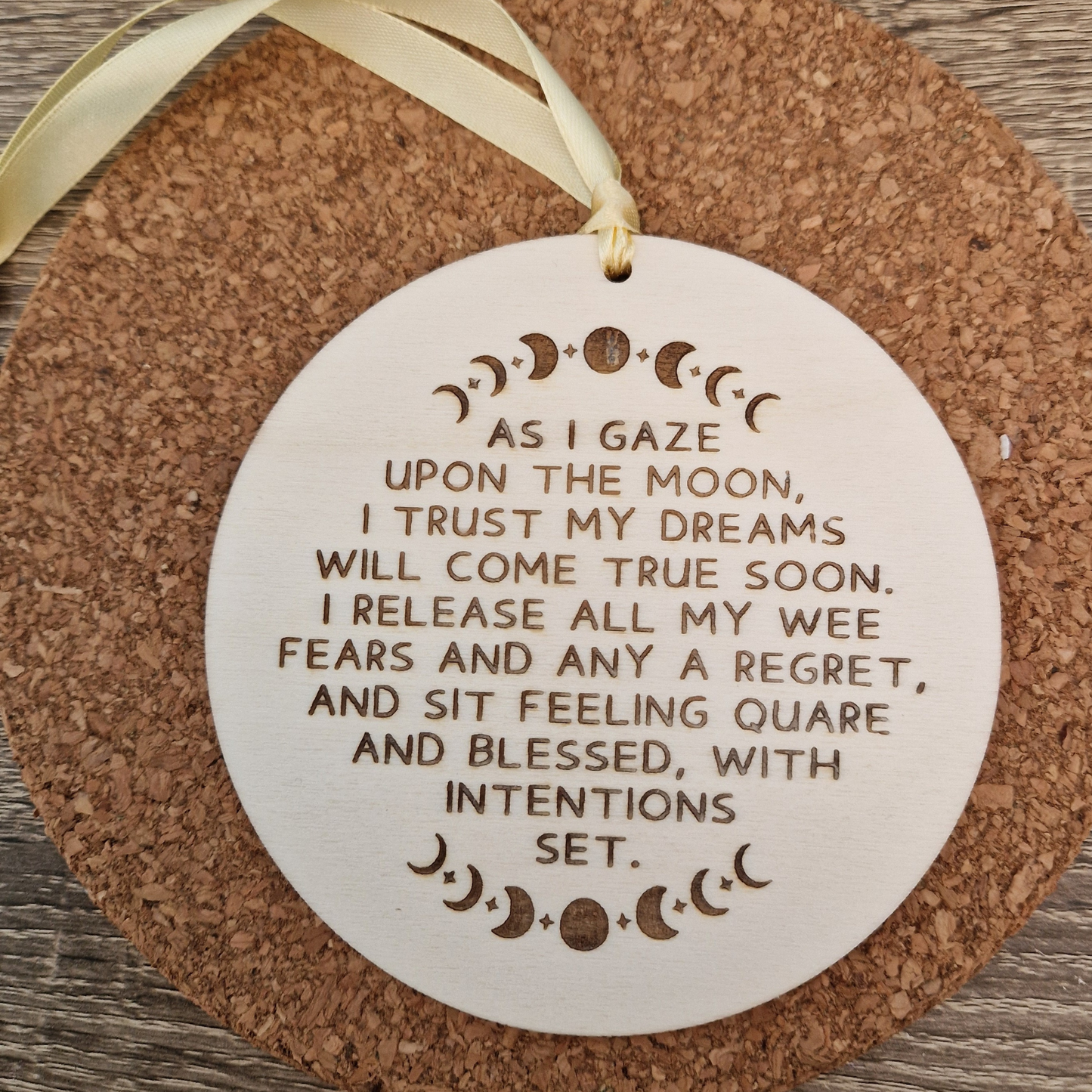 MOON INTENTIONS PLAQUE