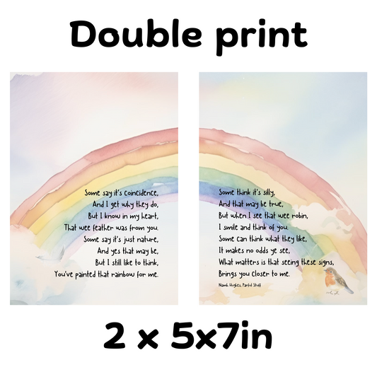 SEEING SIGNS BRINGS YOU CLOSER TO ME DOUBLE FRAMED PRINT