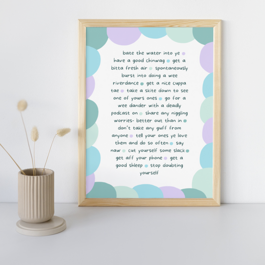 SELF CARE LIST PRINT