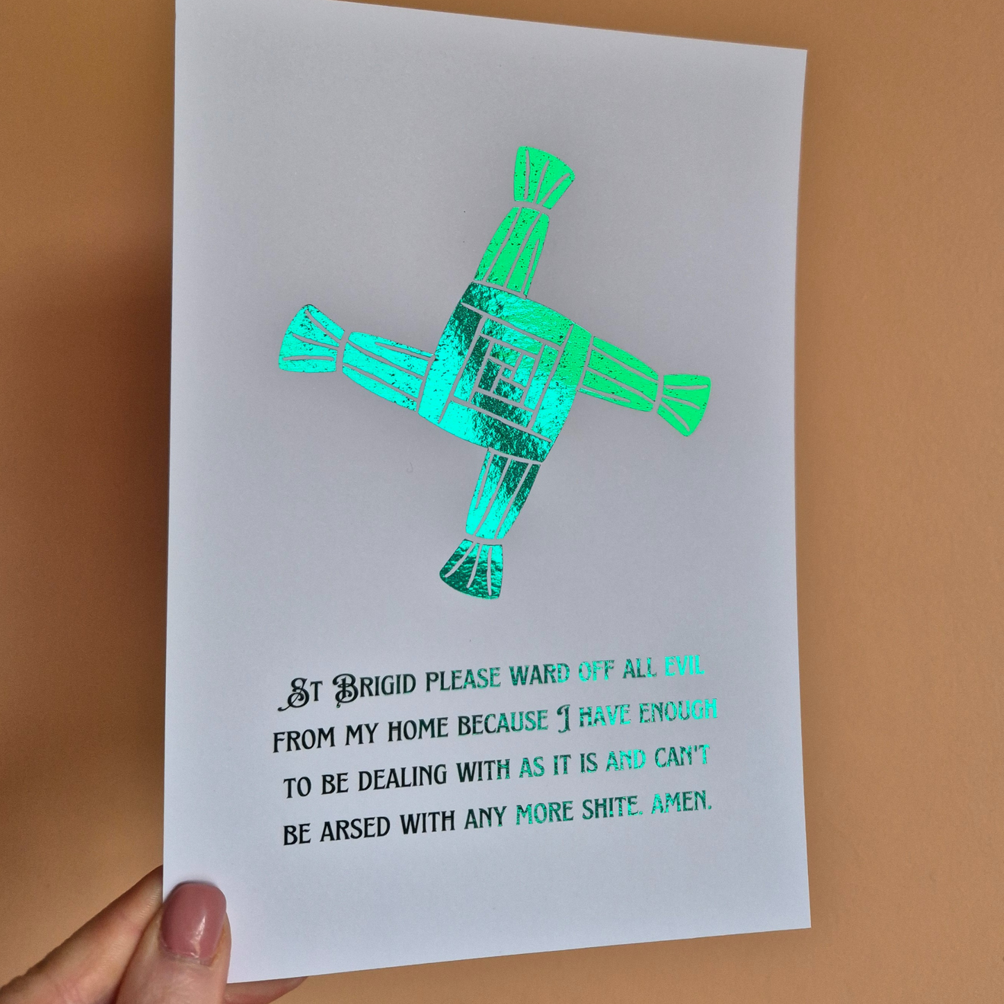 ST BRIGID BLESSING- A5 FOILED PRINT
