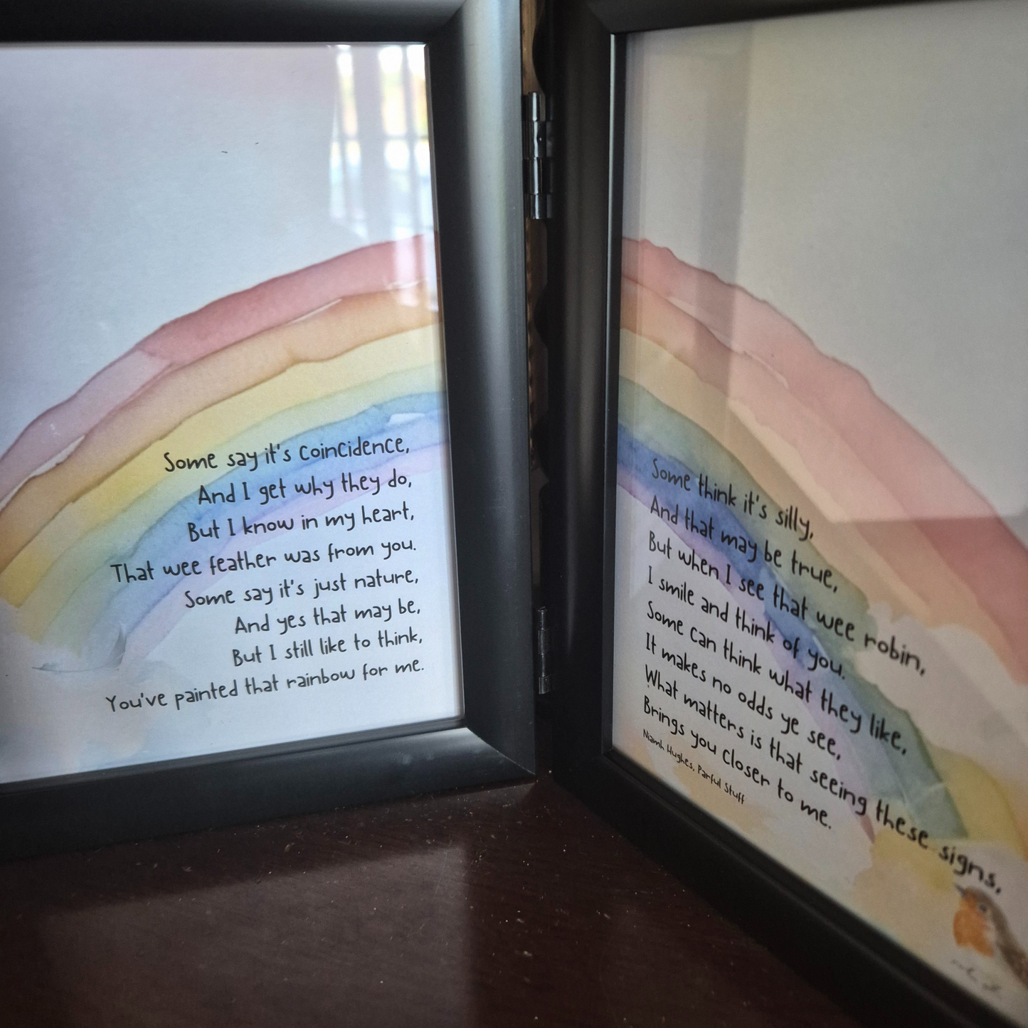 SEEING SIGNS BRINGS YOU CLOSER TO ME DOUBLE FRAMED PRINT
