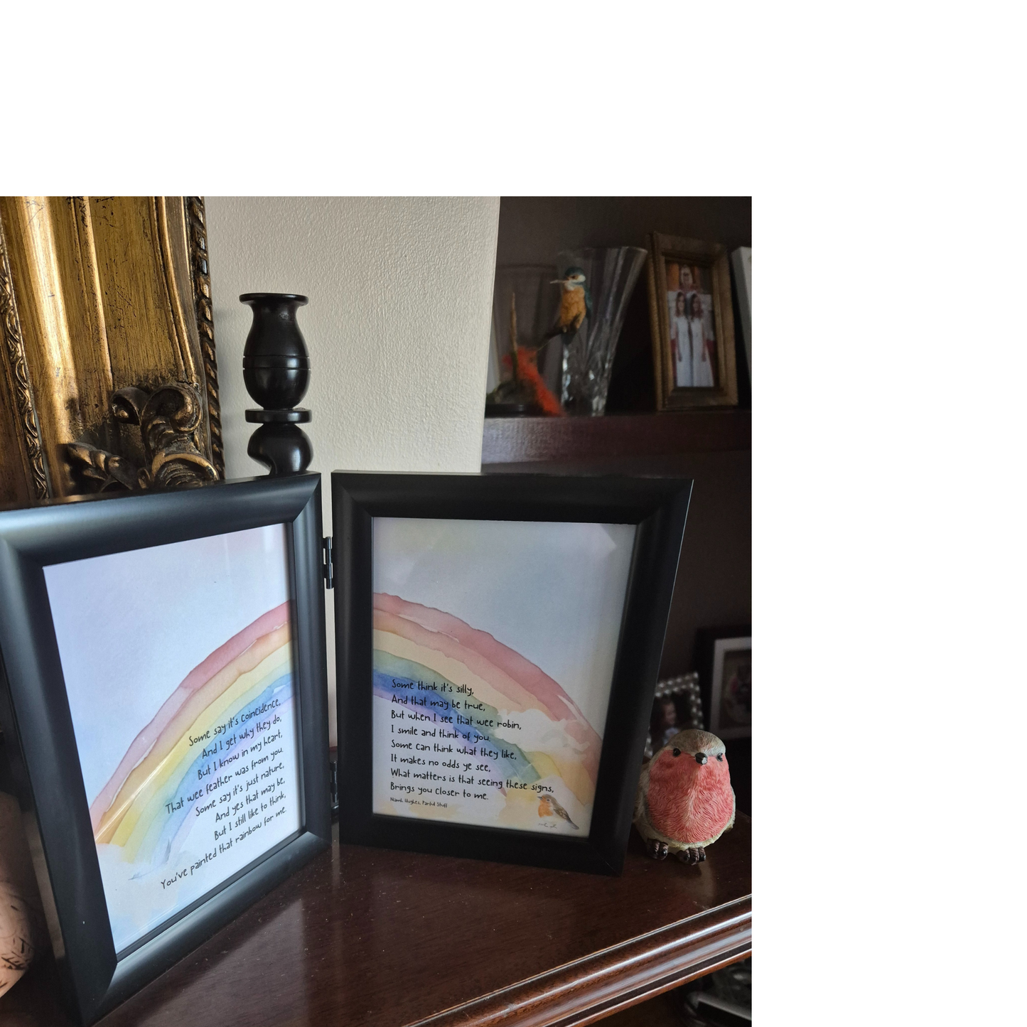 SEEING SIGNS BRINGS YOU CLOSER TO ME DOUBLE FRAMED PRINT