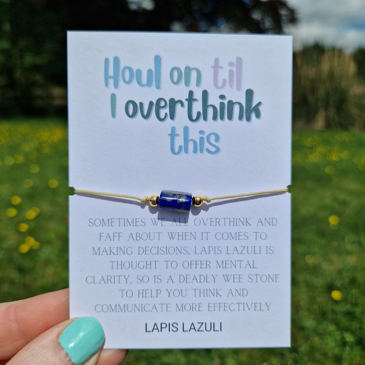 LAPIS LAZULI ADJUSTABLE BRACELET (CLARITY)