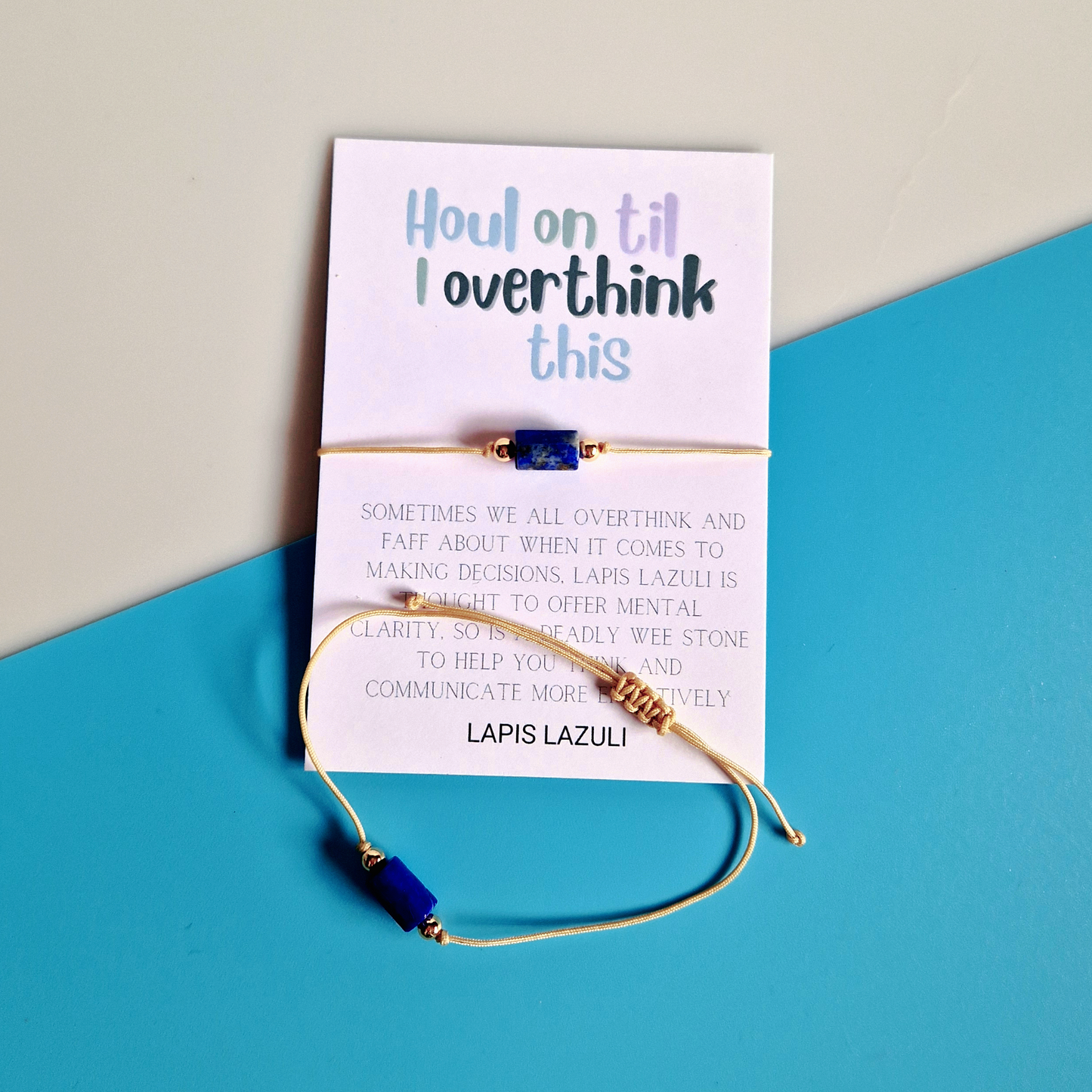 LAPIS LAZULI ADJUSTABLE BRACELET (CLARITY)