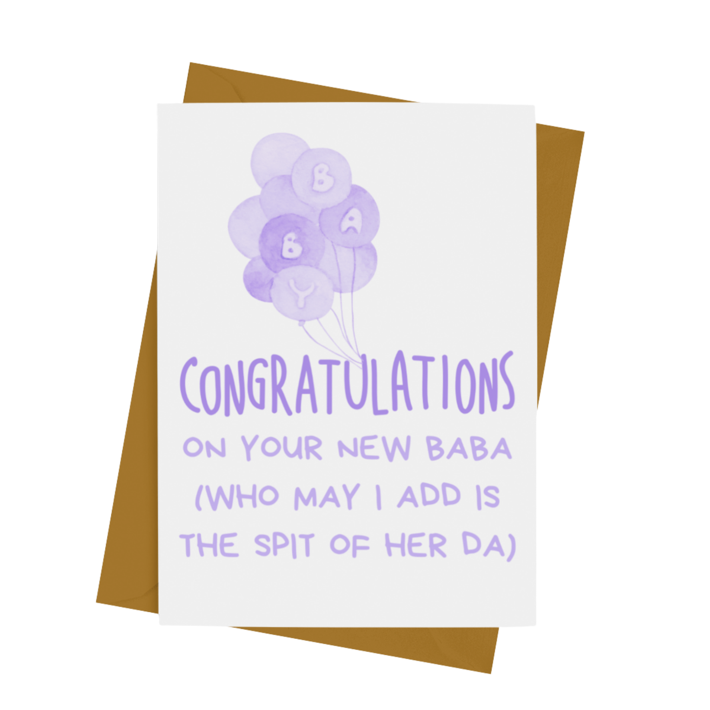 SPIT OF.... NEW BABY CARD