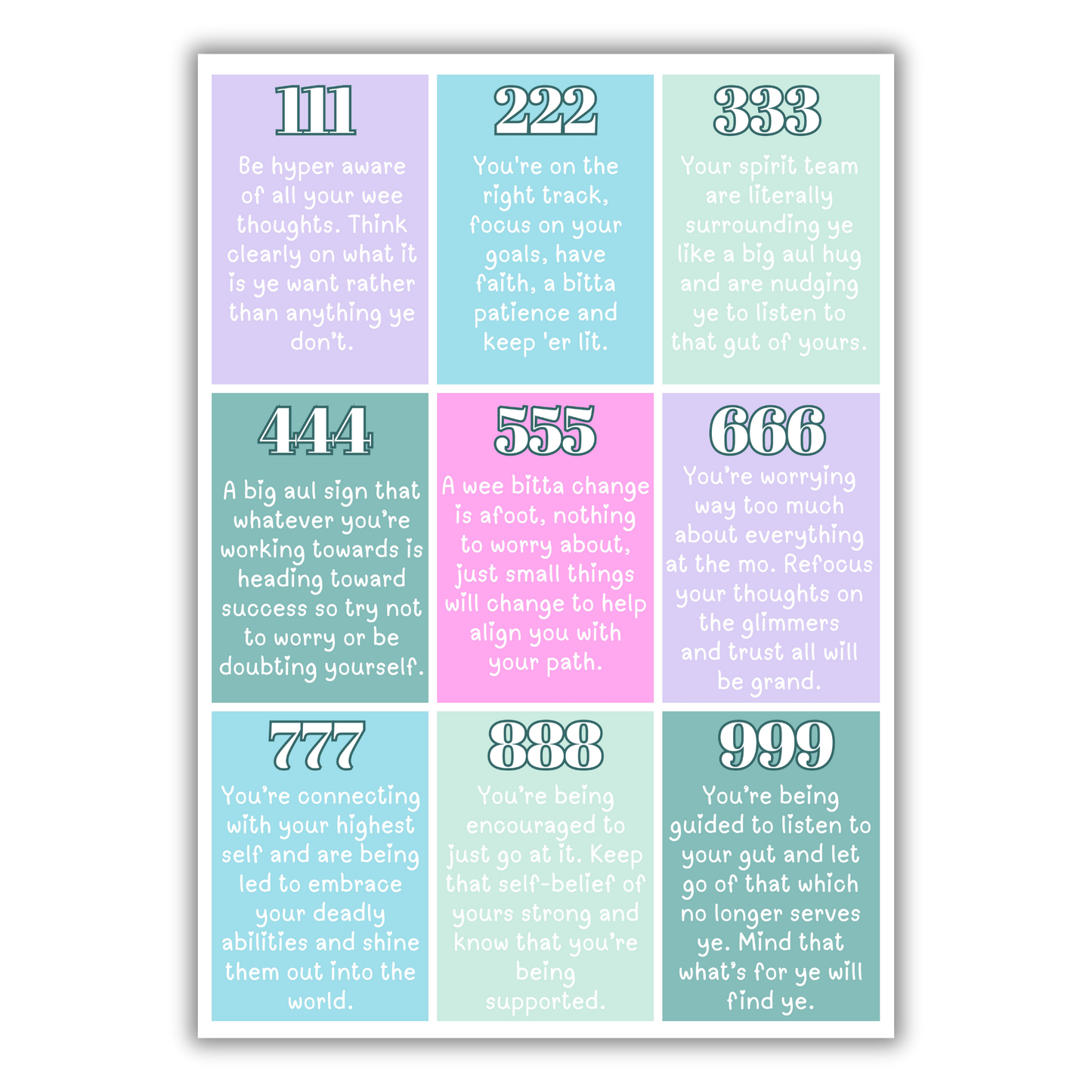 ANGEL NUMBERS PRINT
