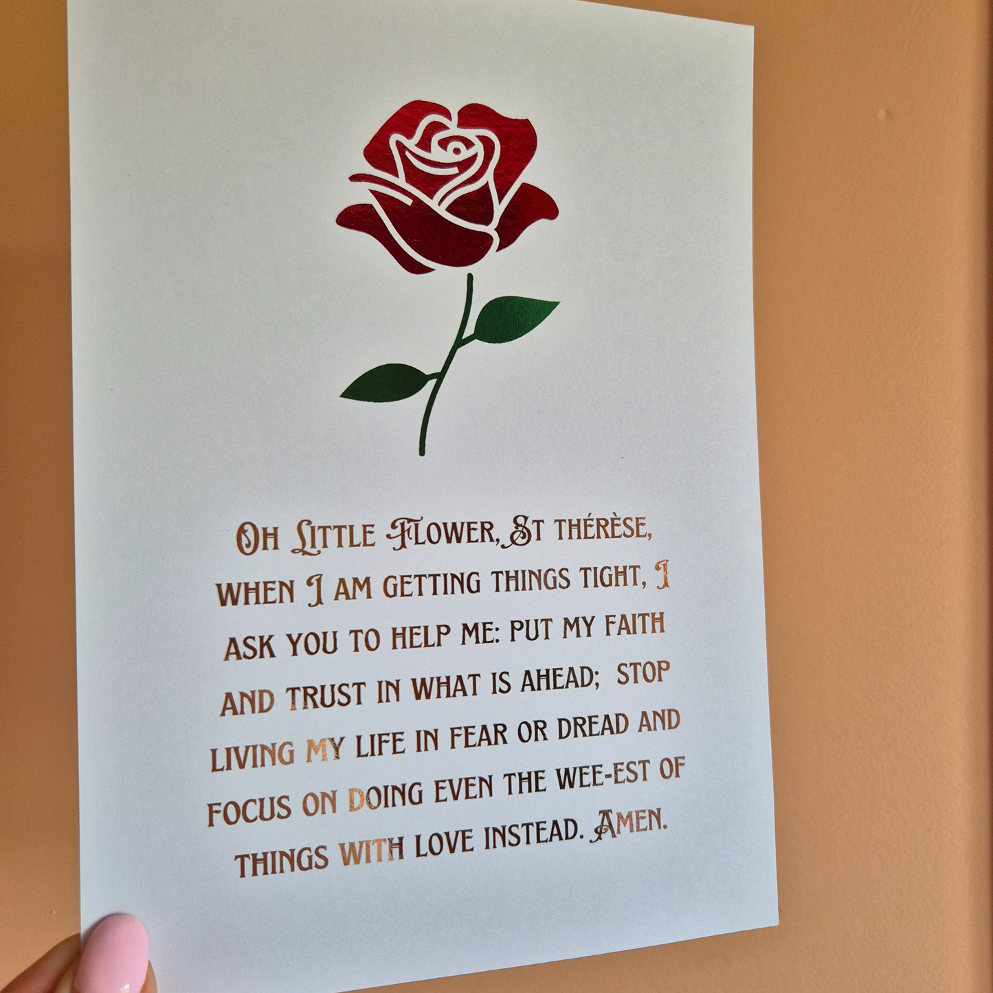 ST THÉRÈSE BLESSING- A5 FOILED PRINT