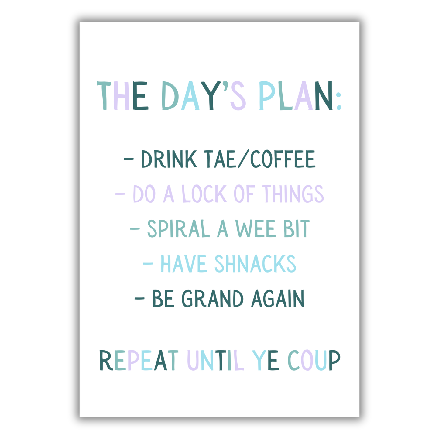 SOLID DAILY PLAN PRINT