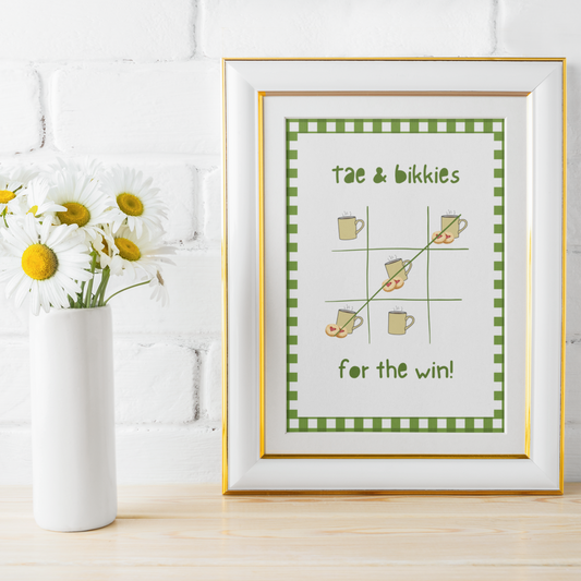 TEA & BIKKIES KITCHEN PRINT