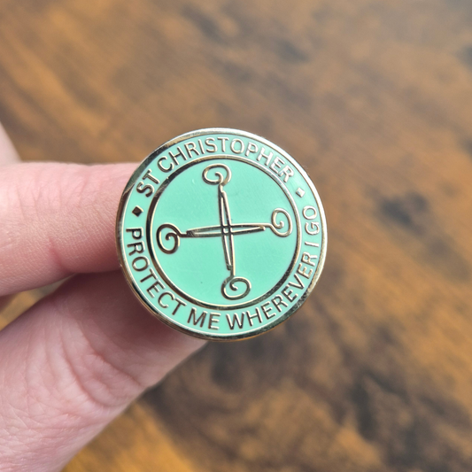 ST CHRISTOPHER ENAMEL PIN