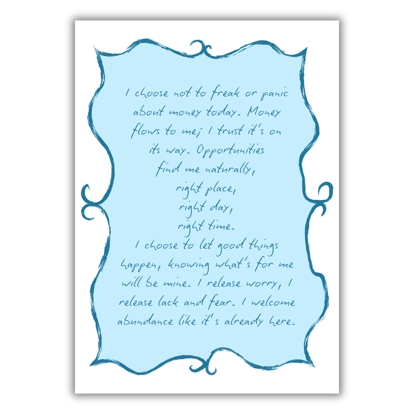 ABUNDANCE AFFIRMATION PRINT