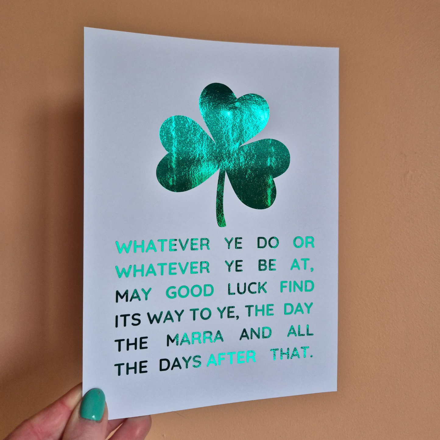 SHAMROCK LUCK - A5 FOILED PRINT