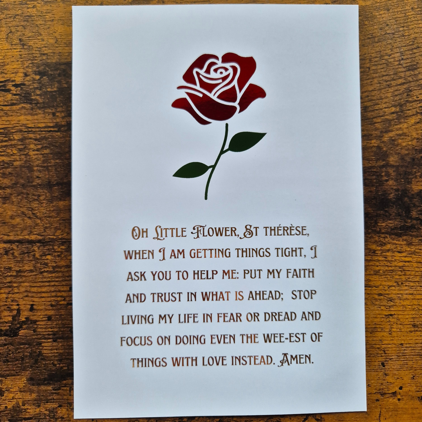 ST THÉRÈSE BLESSING- A5 FOILED PRINT