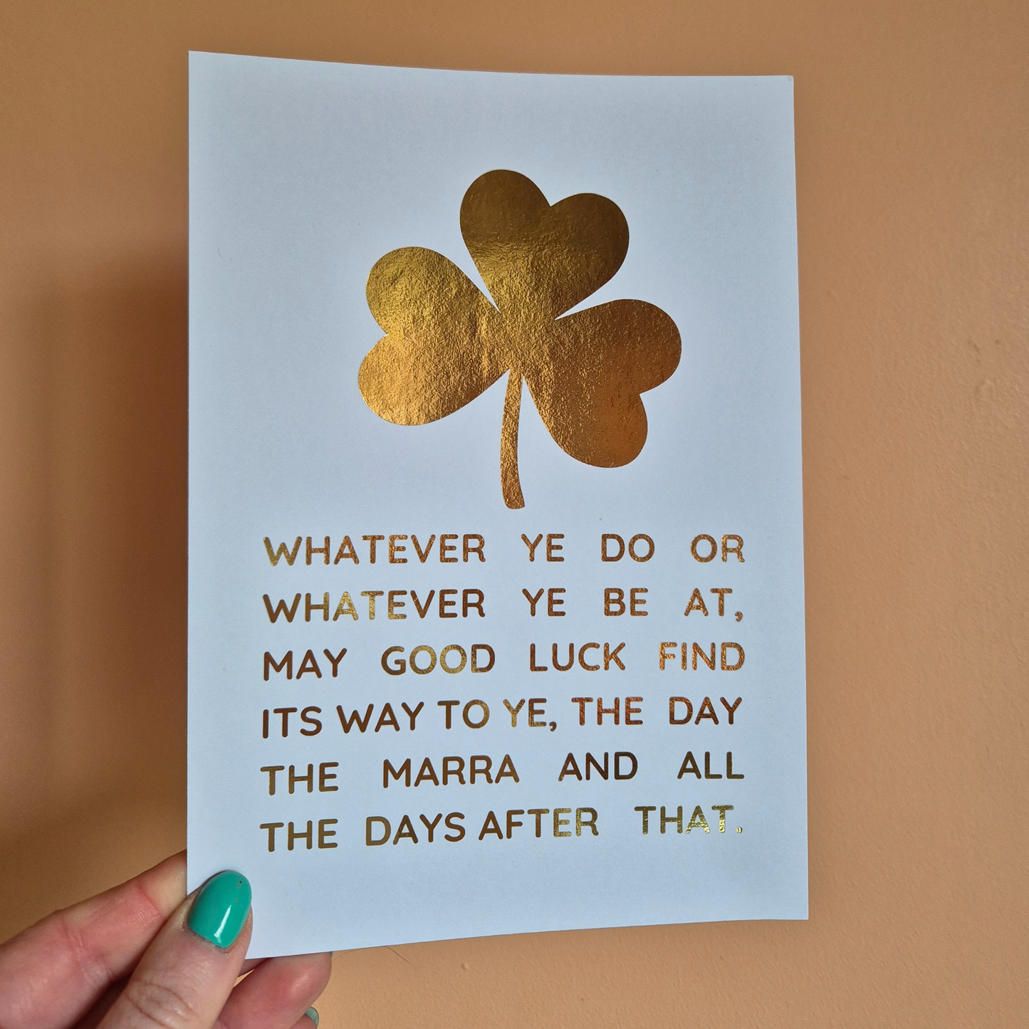 SHAMROCK LUCK - A5 FOILED PRINT