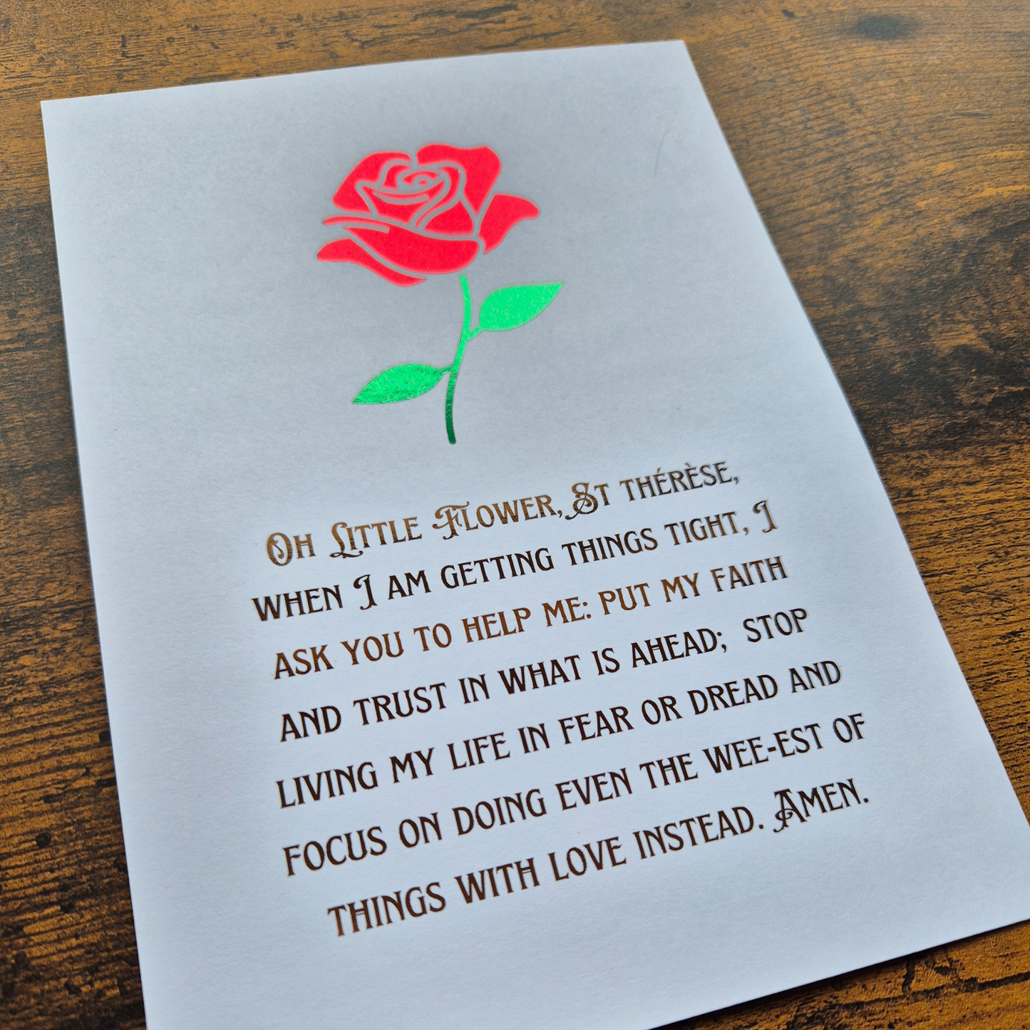 ST THÉRÈSE BLESSING- A5 FOILED PRINT