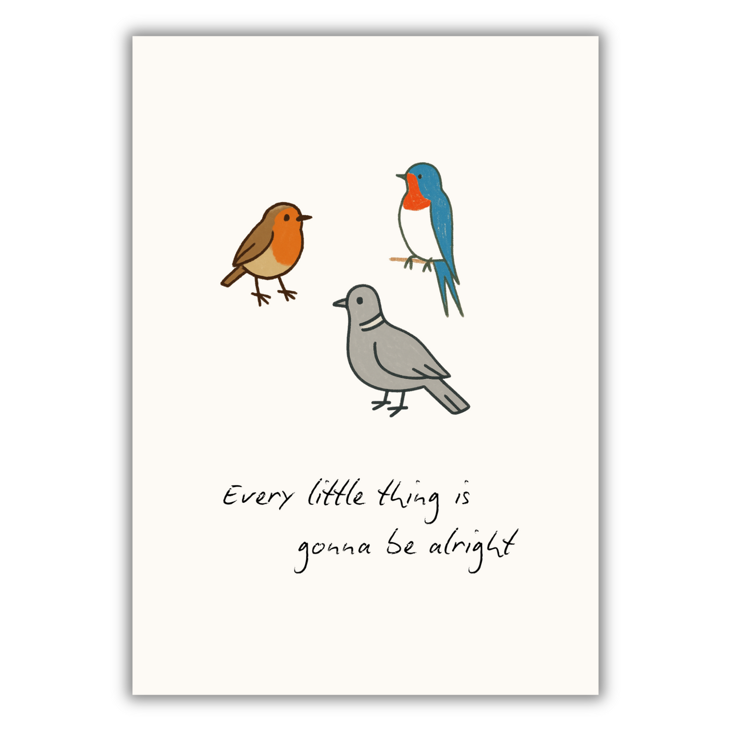 THREE LITTLE BIRDS PRINT