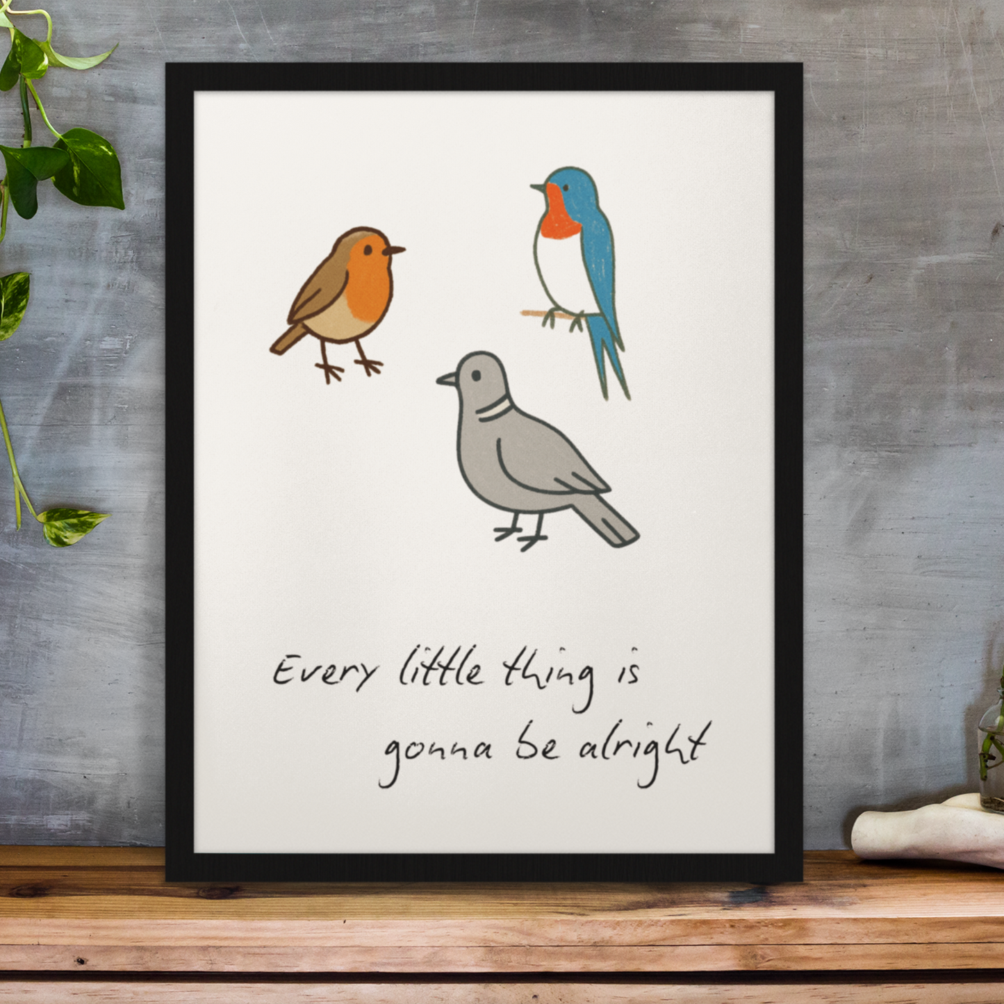 THREE LITTLE BIRDS PRINT