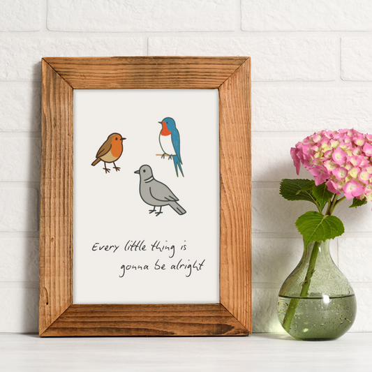 THREE LITTLE BIRDS PRINT