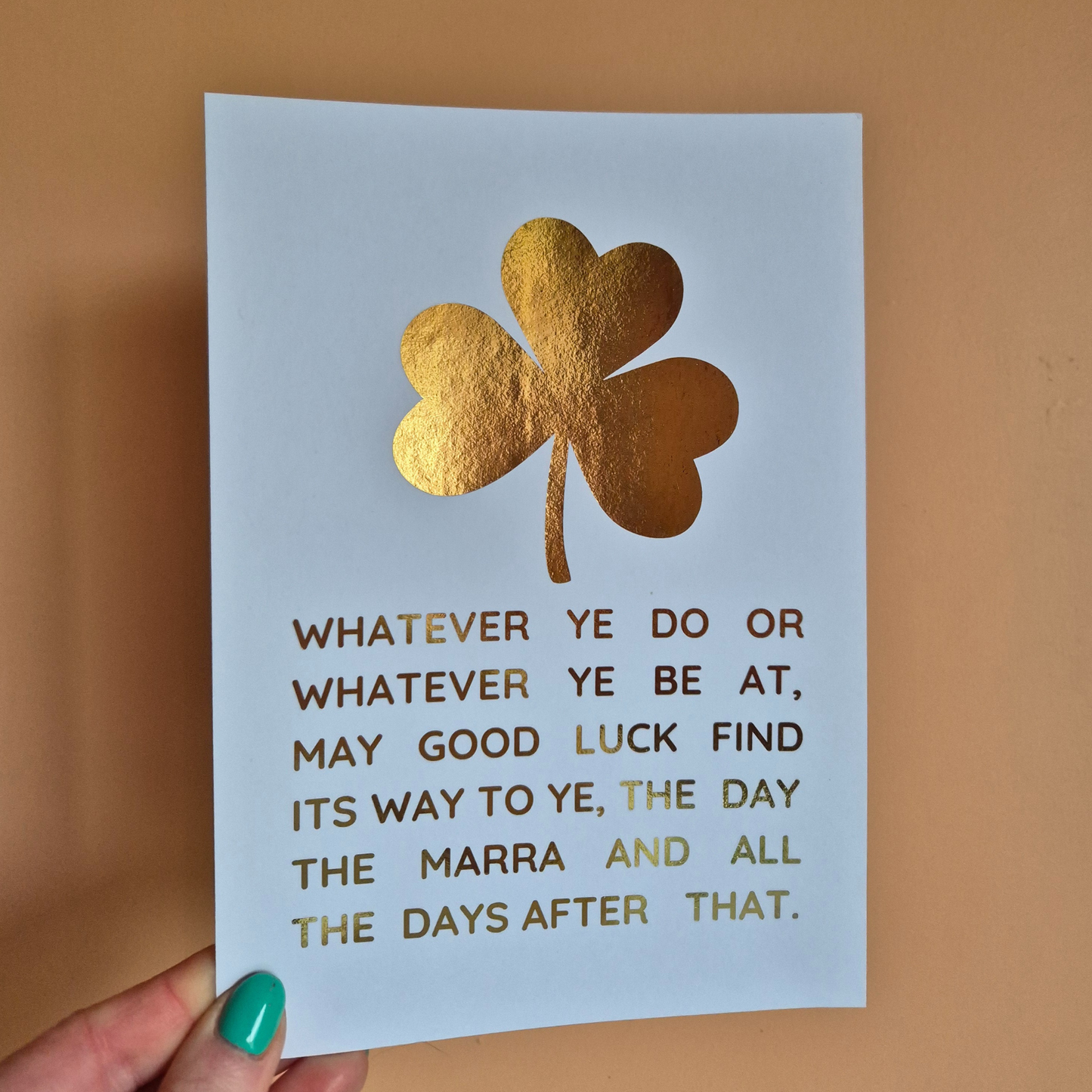 SHAMROCK LUCK - A5 FOILED PRINT
