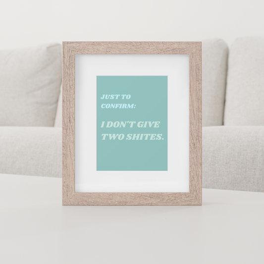 DON'T GIVE TWO SHITES PRINT