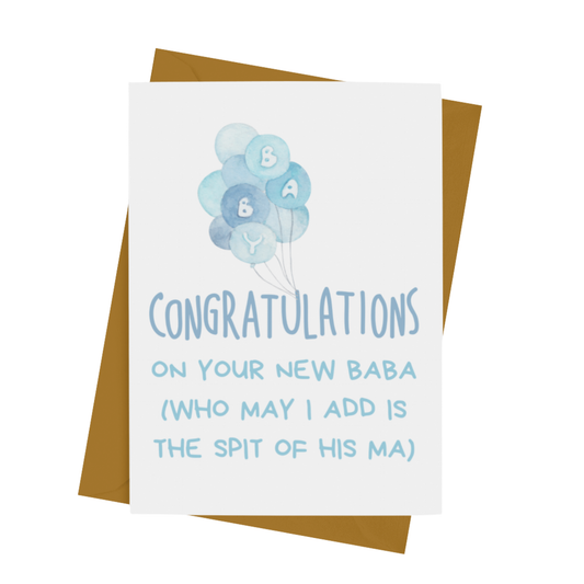 SPIT OF.... NEW BABY CARD