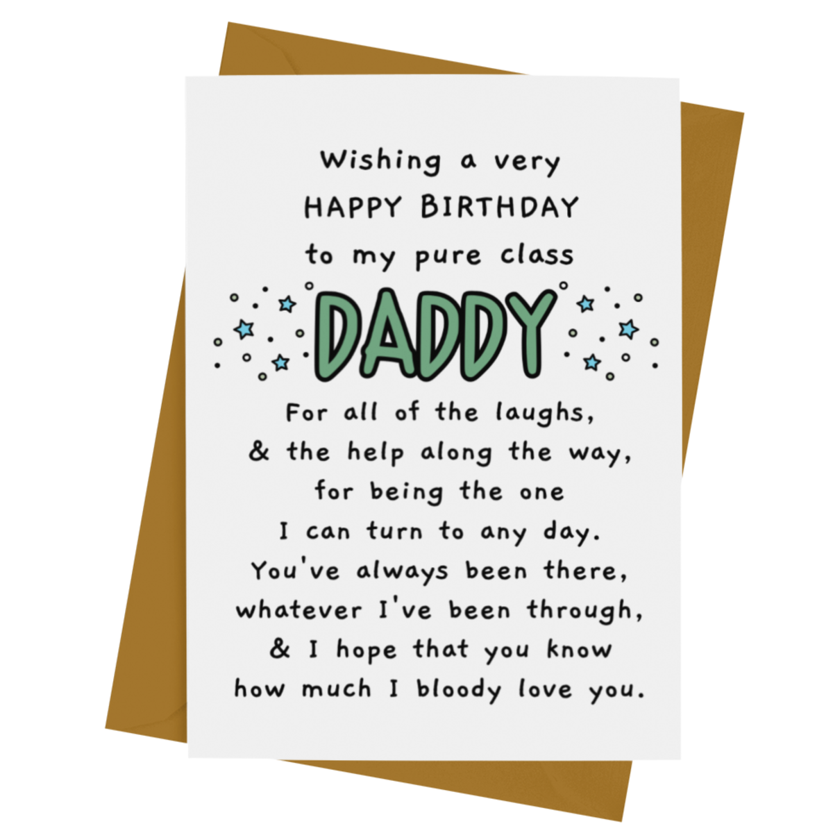 HAPPY BIRTHDAY DADDY CARD