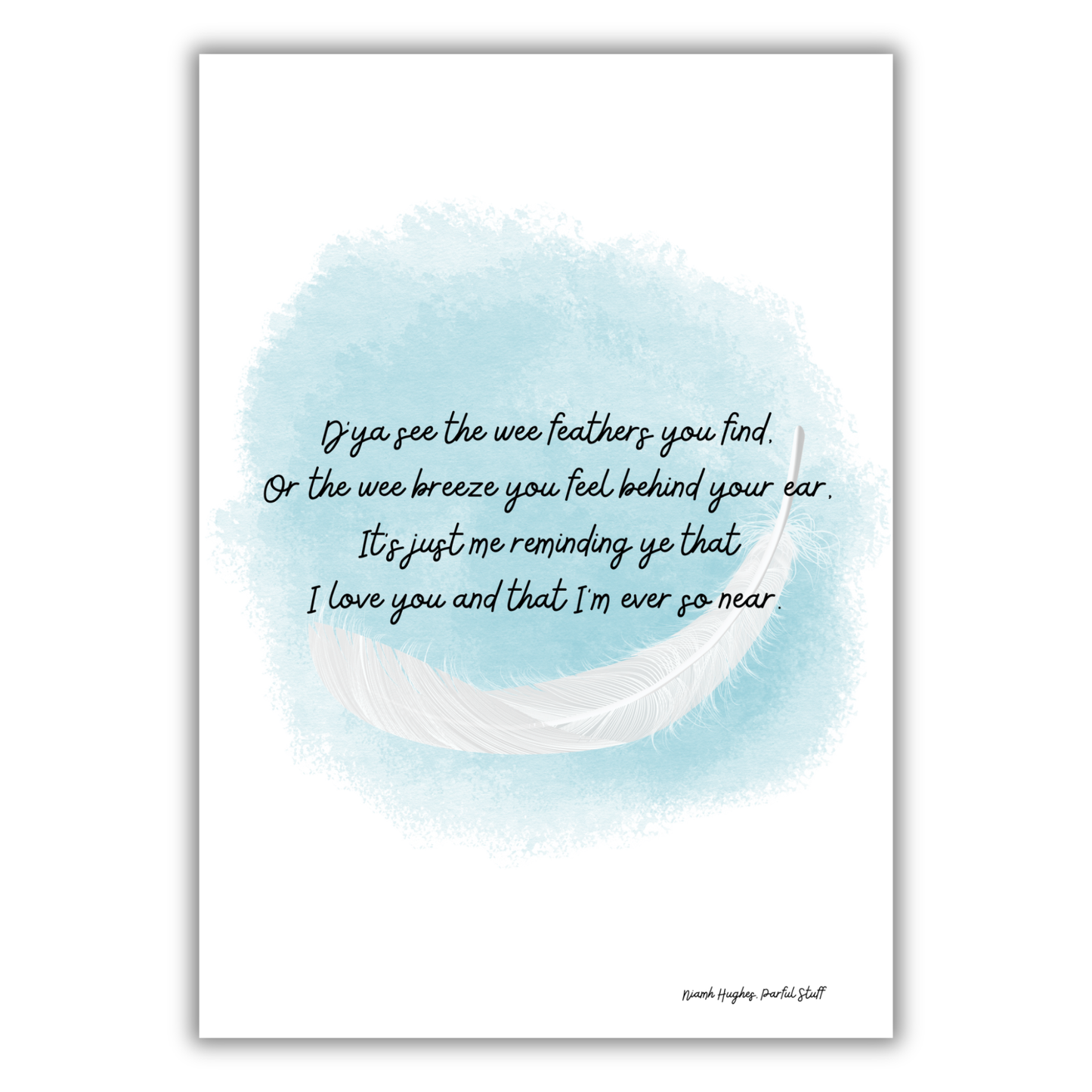 WEE FEATHERS POEM PRINT