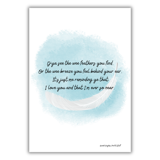 WEE FEATHERS POEM PRINT