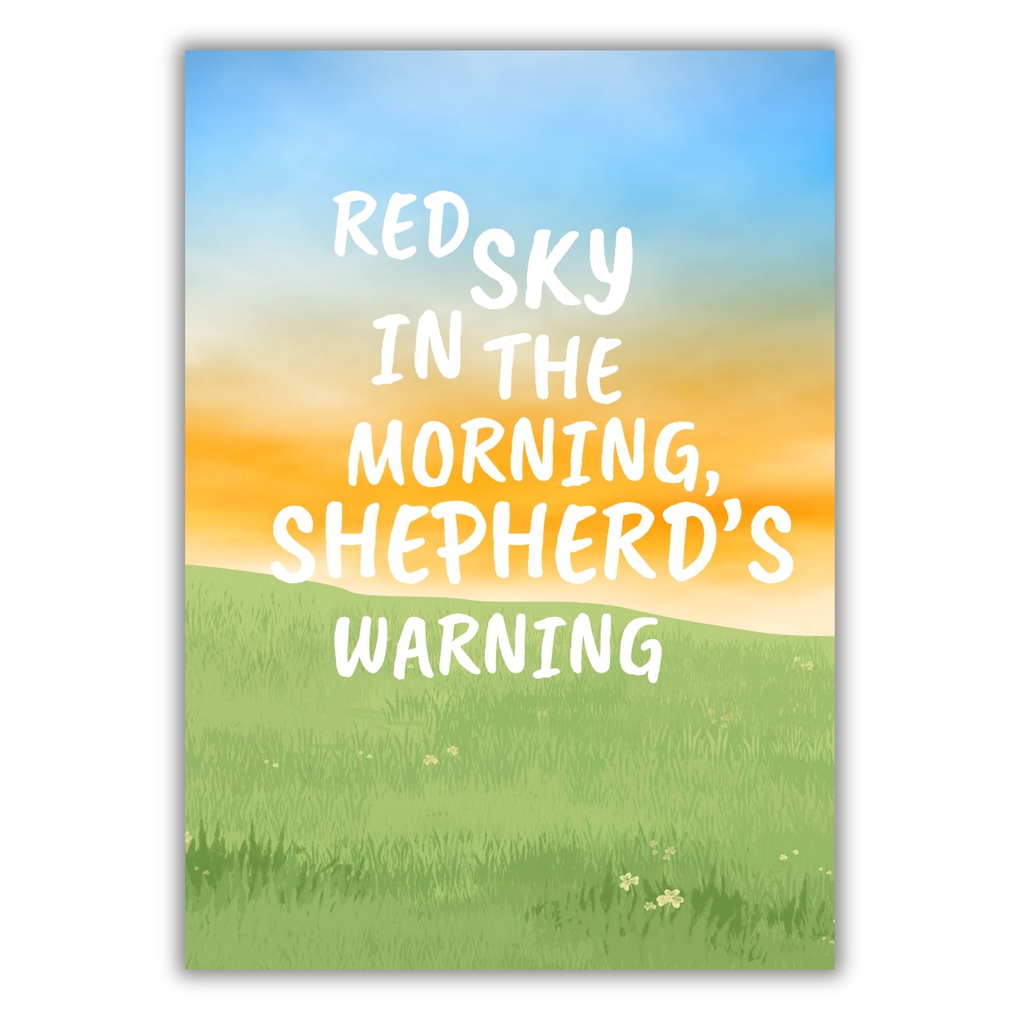 SHEPHERD'S RHYME: RED SKY IN THE MORNING PRINT