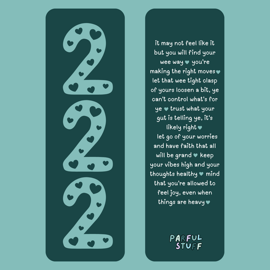 ANGEL NUMBER 222 BOOKMARK