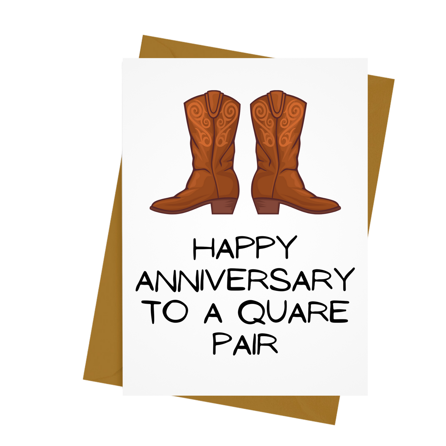 HAPPY ANNIVERSARY TO A QUARE PAIR CARD