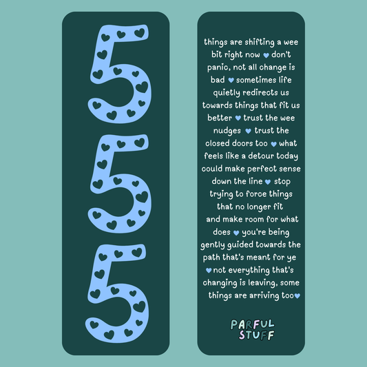 ANGEL NUMBER 555 BOOKMARK