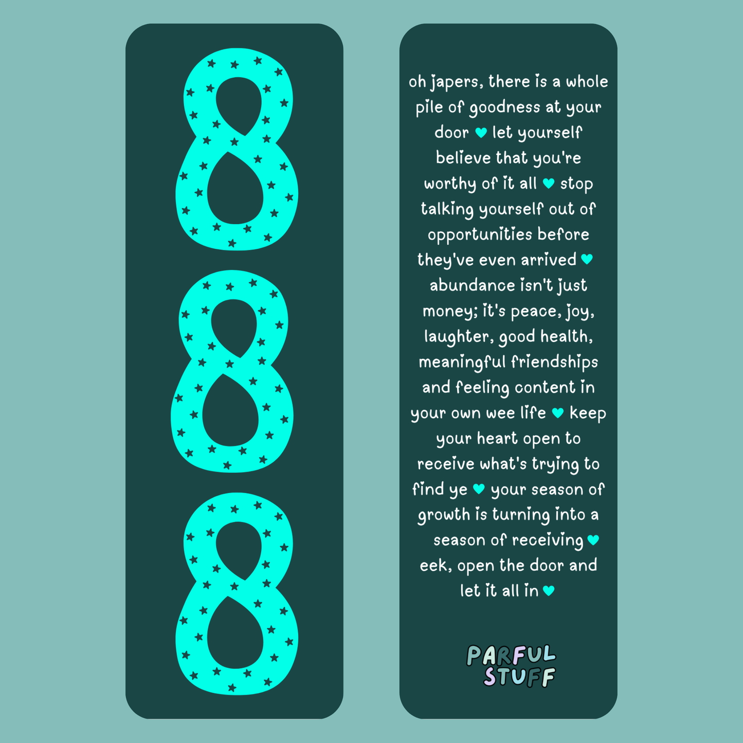 ANGEL NUMBER 888 BOOKMARK