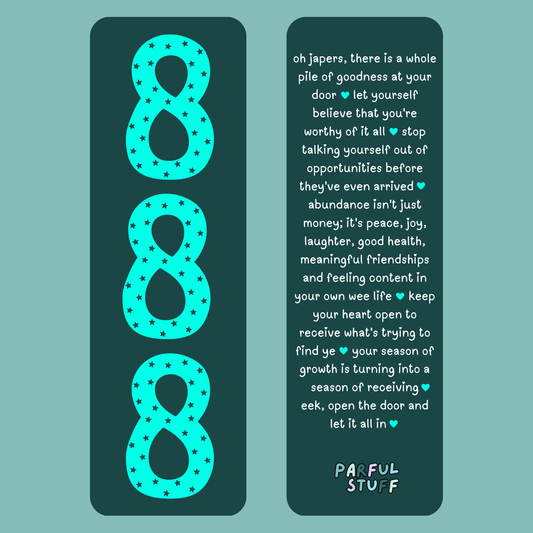ANGEL NUMBER 888 BOOKMARK